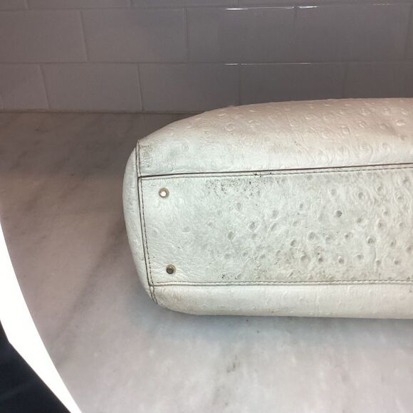 Kate Spade Wellesley Quinn Ostrich Tote Preloved - Picture 8 of 16